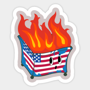 America the Dumpster Fire Sticker